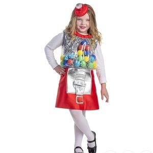 Kids Gumball Machine Costume with Silver Accents